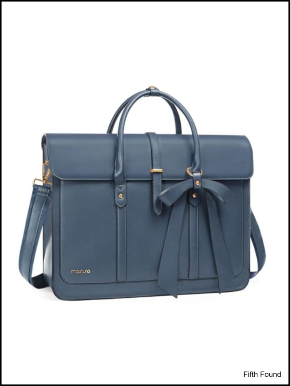 MOSISO PU Leather Laptop Bag 13-14 inch Messenger Shoulder Bag